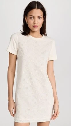 Tory Burch Logo Lace T-Shirt Dress