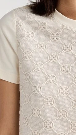 Tory Burch Logo Lace T-Shirt Dress -Denim Diva Shop toryb5003758187 1675722685022 2 0. UX357 QL90