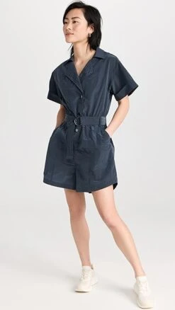 Varley Belle Boxy Romper -Denim Diva Shop varle3023910868 1680218168524 2 0. UX357 QL90