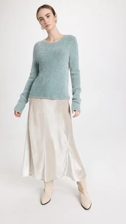 Vince Purl Edge Panelled Slip Skirt