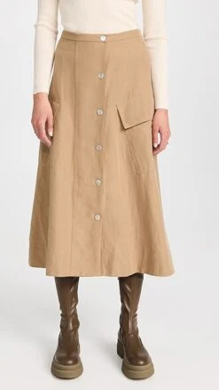 Vince Utility Button Down Skirt -Denim Diva Shop vince5191927339 1670256782186 2 0. UX357 QL90