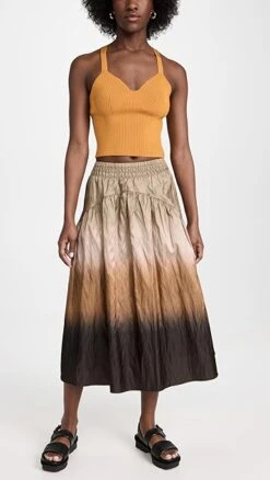 Vince Dip Dye Smocked Skirt -Denim Diva Shop vince5197210877 1676407611830 2 0. UX357 QL90