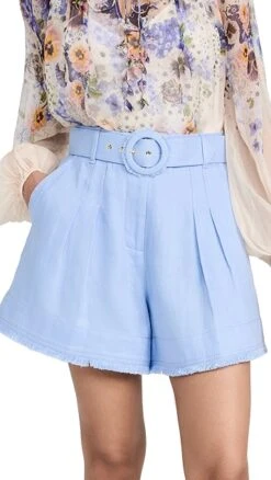 Zimmermann Tama Pleated Shorts -Denim Diva Shop zimme4275511542 1677795671857 2 0. UX357 QL90