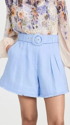 Zimmermann Tama Pleated Shorts -Denim Diva Shop zimme4275511542 1677795671893 2 0. UX357 QL90
