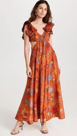 Zimmermann Ginger Frill Midi Dress