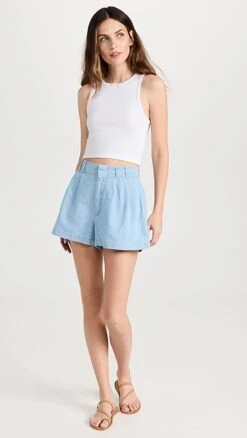 Z Supply Farah Chambray Shorts -Denim Diva Shop zsupp3098434380 1683133207826 2 0. UX357 QL90